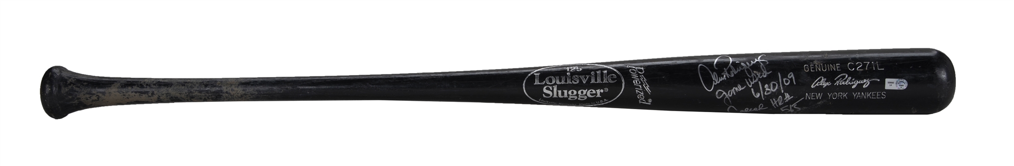 2009 Alex Rodriguez Game Used & Signed Louisville Slugger C271L Model Bat Used For Career Home Run #565 (PSA/DNA GU 10, MLB Authenticated & Beckett)
